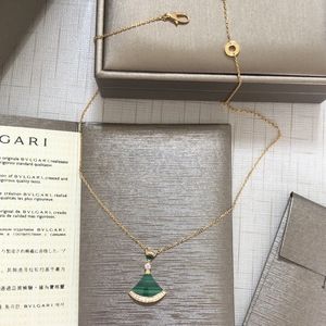 Women's 18K Rose Gold Diamond Green Dress Necklace